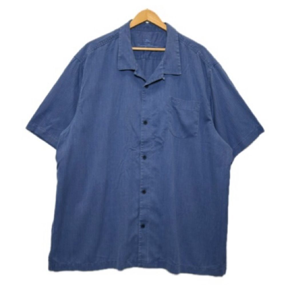 Tommy Bahama Islandzone Coolmax Mens Short Sleeve Button Shirt Size XXXL Blue